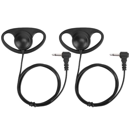 Socobeta 2er Pack 3,5 mm Hörer nur Hörer Ohrhörer D-förmiger Kopfhörer ohne Mikrofon von Socobeta