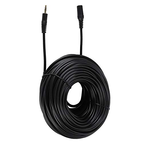 Socobeta Audio-Stereo-HiFi-Kabel 3,5-mm-Aux-Kabelbuchse Stecker-Buchse-Audio-Verlängerungskabel mit Stereo-HiFi-Sound für Smartphone-Kopfhörer Schwarz(30m) von Socobeta