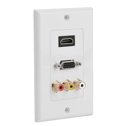 Socobeta DREI-in-Eins-Wandsteckdose Mehrstufiger Schutz Integriertes Multimedia-Panel mit HDMI-VGA-Cinch-Anschluss Socobeta DREI-in-Eins-Wandsteckdose Mehrstufiger Schutz Integriertes Multimedia-Panel mit HDMI-VGA-Cinch-Anschluss von Socobeta