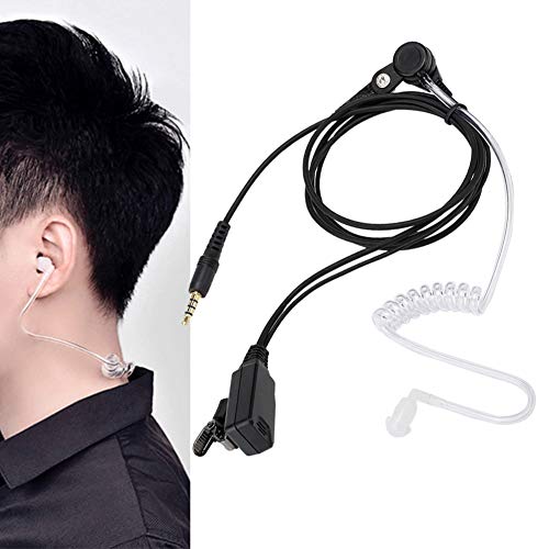 Socobeta Headset Kopfhörer Kopfhörer Tragbarer Anti-Strahlungs-Lufttransparent-Ohrhörer Verlustfrei für Funkgeräte,Kommunikation und Umgebung von Socobeta