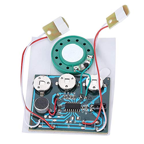 Socobeta Sound Recordable Chip Modul Musik Voice Player 27s 0,5 W mit Knopfbatterie für die Aufnahme(Kabelgebundene Doppelknopfsteuerung) von Socobeta