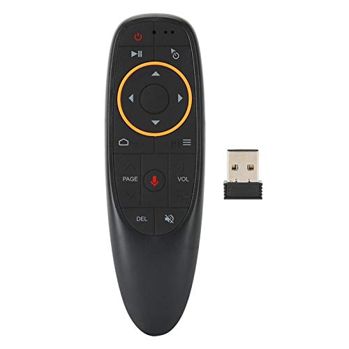 Socobeta Sprachfernbedienung 2.4G Air Mouse Mini Wireless-Tastatur mit Gyroskop für TV-Box PC TV Schwarz(Schwarz) von Socobeta