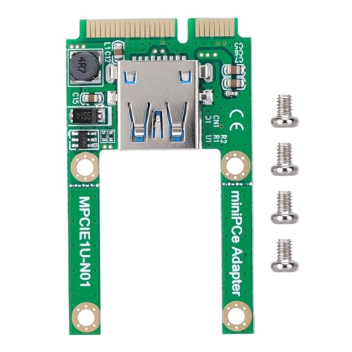 Socobeta USB2.0-Erweiterungskarte Mini-PCI-E-USB 2.0-Hub-Controller-Adapter mit internem mPCI-E-Steckplatz Erweitern Sie eine weitere USB 2.0-Schnittstelle Computer Zubehör von Socobeta