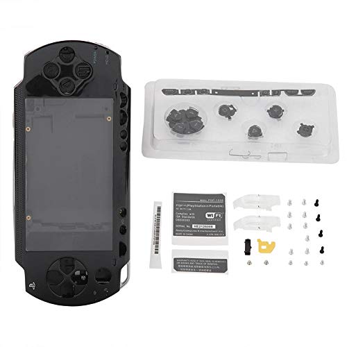 Spielkonsole, Ersatzgehäuse für Spielkonsole mit Tasten-Set, kompatibel mit PSP 1000 (schwarz) von Socobeta