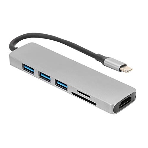 USB C Hub USB C zu HDMI Hub Adapter 6 In 1 USB Typ C Hub mit USB3.0 Video Audio Schnittstelle von Socobeta