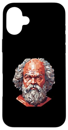 Sokrates 8 Bit Hülle für iPhone 16 Plus von Socrates Art Style Designs For Historians