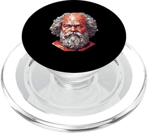 Sokrates 8 Bit PopSockets PopGrip für MagSafe Sokrates 8 Bit PopSockets PopGrip für MagSafe von Socrates Art Style Designs For Historians
