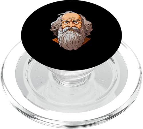 Sokrates Cartoon PopSockets PopGrip für MagSafe von Socrates Art Style Designs For Historians