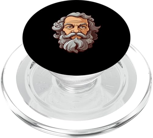 Sokrates Cartoon PopSockets PopGrip für MagSafe von Socrates Art Style Designs For Historians