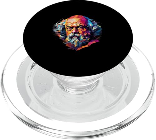 Sokrates Geometrische Pop Art PopSockets PopGrip für MagSafe von Socrates Art Style Designs For Historians