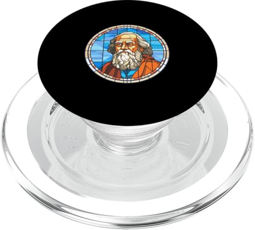Sokrates Glasmalerei PopSockets PopGrip für MagSafe von Socrates Art Style Designs For Historians