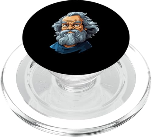 Sokrates Karikatur PopSockets PopGrip für MagSafe von Socrates Art Style Designs For Historians