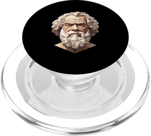 Sokrates Low Poly Art PopSockets PopGrip für MagSafe von Socrates Art Style Designs For Historians