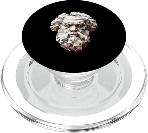 Sokrates Low Poly Art PopSockets PopGrip für MagSafe von Socrates Art Style Designs For Historians