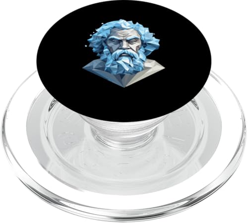 Sokrates Low Poly Art PopSockets PopGrip für MagSafe von Socrates Art Style Designs For Historians
