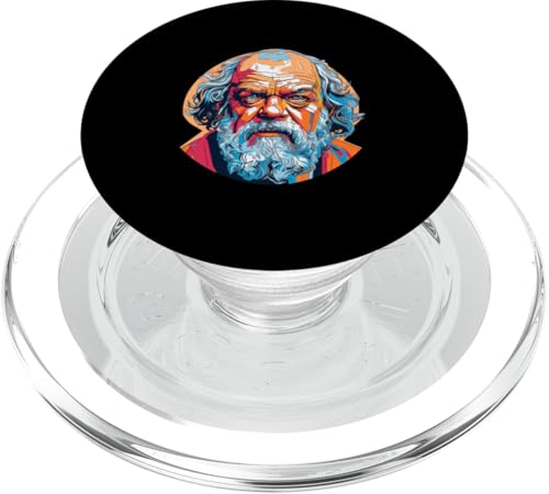 Sokrates Pixel Art PopSockets PopGrip für MagSafe von Socrates Art Style Designs For Historians