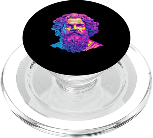 Sokrates Vaporwave PopSockets PopGrip für MagSafe von Socrates Art Style Designs For Historians