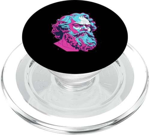Sokrates Vaporwave PopSockets PopGrip für MagSafe von Socrates Art Style Designs For Historians