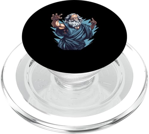 Sokrates als Superheld PopSockets PopGrip für MagSafe von Socrates Art Style Designs For Historians