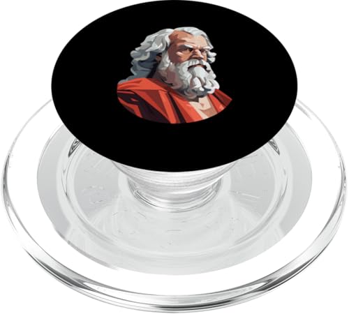 Sokrates als Superheld PopSockets PopGrip für MagSafe von Socrates Art Style Designs For Historians