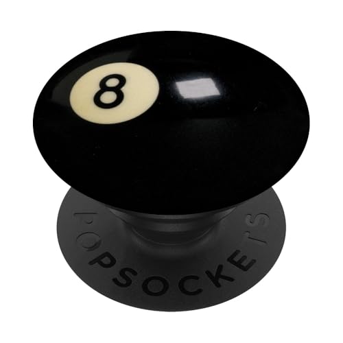 Billard 8 Ball - Acht Ball - PopSockets Ausziehbarer Sockel und Griff für Smartphones und Tablets PopSockets Klebender PopGrip von SodaPockets