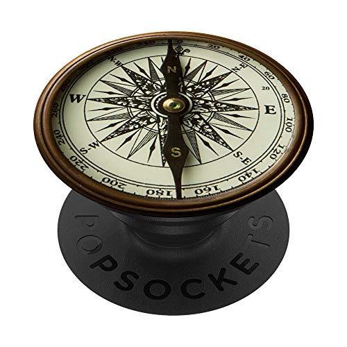Kompass PopSockets PopGrip: Ausziehbarer Sockel und Griff für Handys/Tablets mit Tauschbarem Top von SodaPockets