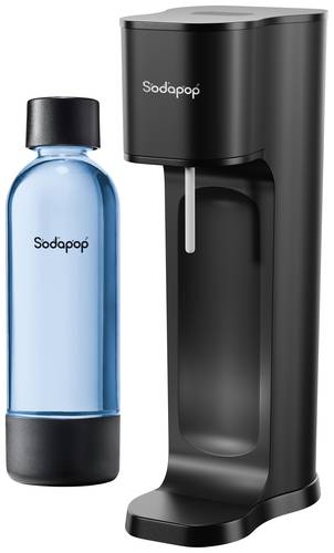 Sodapop Wassersprudler Joy ECO Schwarz Grundgerät, inkl. 1 PET-Flasche, und 1 CO2-Zylinder von Sodapop