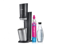 SodaStream Crystal 3.0, Metall, Edelstahl, Schwarz, Glas, SodaStream 60 L PINK, 0,615 l, 60 l von Sodastream