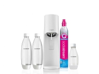 SodaStream Getränkeautomat Terra – Megapack – Weiß – 2 x 1-Liter-Flasche, 1 x 0,5-Liter-Flasche, 1 x Kartusche zum Sprudeln von Sodastream