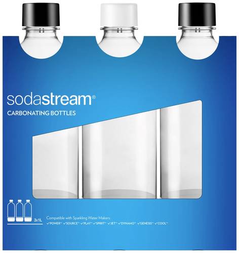 Sodastream PET-Flasche Carbonating Bottless 3x 1l Schwarz, Weiß von Sodastream