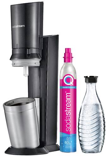 Sodastream Wassersprudler Crystal 3.0 Schwarz, Edelstahl von Sodastream