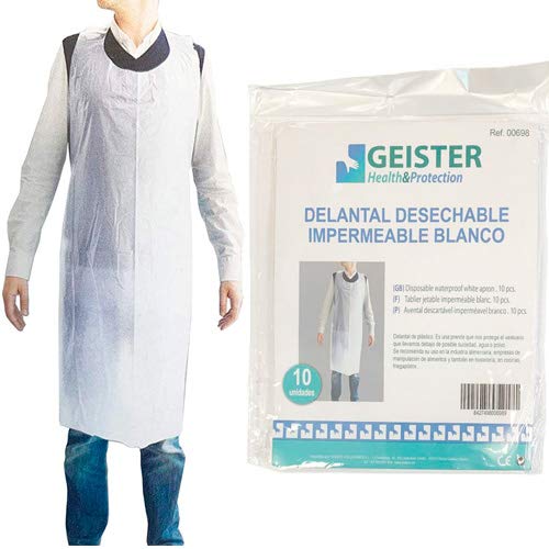 Sodico Einwegschürze, wasserdicht, Weiß, Einheitsgröße, 10 Stück Sodico Einwegschürze, wasserdicht, Weiß, Einheitsgröße, 10 Stück von Sodico