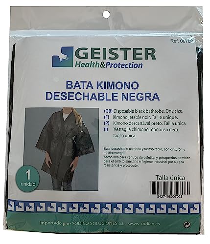 Sodico Kimono Einweg-Bademantel, Schwarz, Einheitsgröße Sodico Kimono Einweg-Bademantel, Schwarz, Einheitsgröße von Sodico