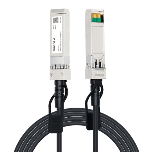 SODOLA 10G SFP+ Twinax Kabel, Direkt anschließbares Kupfer (DAC) Passive Kabel, 2m (6.56ft), kompatibel mit Cisco, MikroTik, Intel, Fortinet, Netgear, D-Link, Supermicro, TP-Link von Sodola