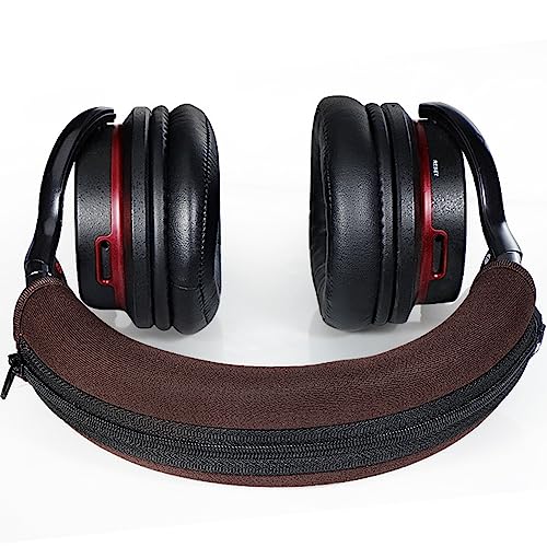 ATH M50X Kopfbandabdeckung, Ersatz-Kopfbandschutz, kompatibel mit Audio Technica M30 M40 M50 M50X M50S M40X M20X M30X Kopfhörer (Braun + kein Werkzeug erforderlich) von Sodorous