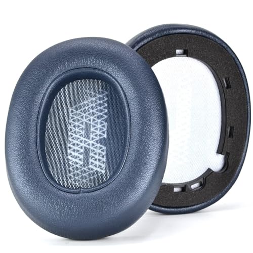 LIVE660 BTNC Ersatz-Ohrpolster, kompatibel mit JBL E65 E65BTNC / Duet NC / LIVE650BTNC LIVE660 BTNC Kopfhörer, bequem, Protein-Leder und Memory-Schaum-Ohrpolster, Blau von Sodorous