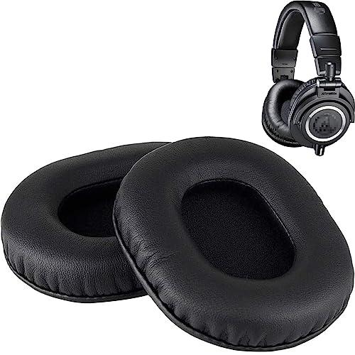 M50X Ersatz-Ohrpolster, kompatibel mit Audio Technica ATH M50X M50XBT M50RD M40X M30X M20X MSR7 SX1 Monitor-Kopfhörern, Ohrenschützer, Memory-Schaum-Ohrpolster von Sodorous