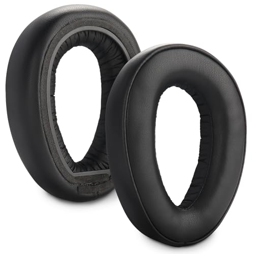 Sodorous Ersatz-Ohrpolster, kompatibel mit Sennheiser PXC550, PXC 550-II Wireless, MB 660 UC, MB 660 UC MC Kopfhörer, schwarz, Memory-Schaum, Leder von Sodorous