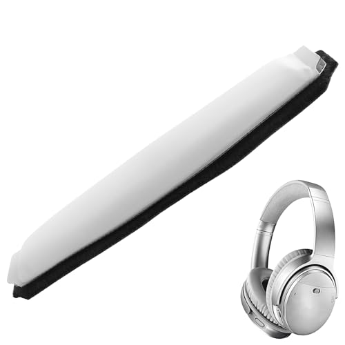 QC35 Ersatz-Kopfbügelpolster, kompatibel mit Bose QuietComfort QC35 QC35 II Kopfhörern, weiches Proteinleder und Klettverschluss, Kopfband, silberfarben von Sodorous