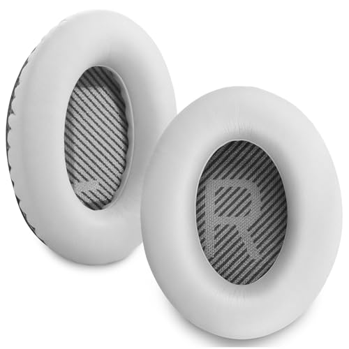 QC35 Ersatz-Ohrpolster, kompatibel mit Bose QuietComfort 35 QC35 SoundTrue QuietComfort 35 II QC35 II Over-Ear-Kopfhörern, Komfort-Memory-Schaum-Ohrpolster (Silber) von Sodorous