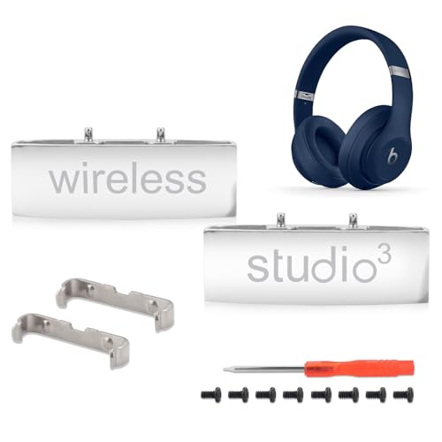 Sodorous Studio 3 Scharnier-Kopfbügelverbinder, Ersatz-Metall-Reparaturteile, kompatibel mit Beats Studio 3.0 Wireless Over-Ear-Kopfhörern, Reparatur-Set (Silber) von Sodorous