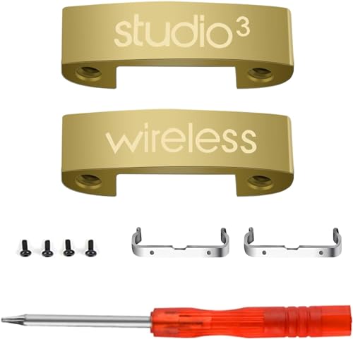 Studio 3 Scharnier-Kopfbügelverbinder, Ersatz-Metall-Reparaturteile, kompatibel mit Beats Studio 3.0 Wireless Over-Ear-Kopfhörern, Reparatur-Set (Gold) von Sodorous