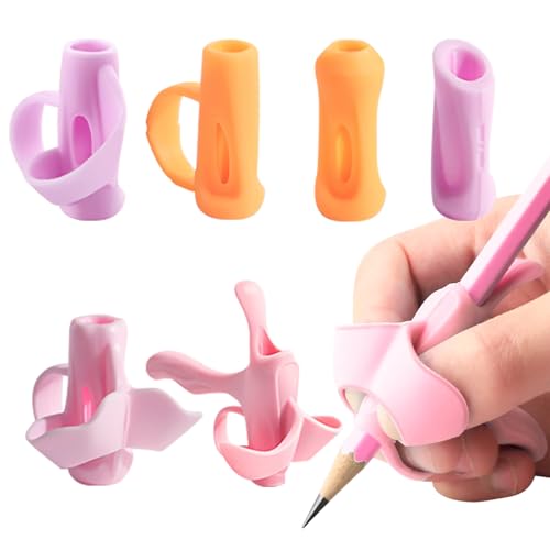SoeUyd 6 Stück Stiftehalter Kinder - Stiftehalter Lernhilfe Griff Schreiben Lernstift Bleistift Griffe Kinder Stifthalter Stifthalter Schreibhilfe Griff Haltung Kind (Mehrfarbig) von SoeUyd