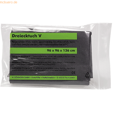 Söhngen Dreiecktuch V schwarz 96x96x136cm Söhngen Dreiecktuch V schwarz 96x96x136cm von Söhngen