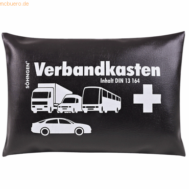 Söhngen KFZ-Verbandkissen schwarz mit Füllung Standard DIN 13164 von Söhngen