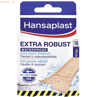 Söhngen Wundpflaster Hansaplast Extra Robust Strips 2,6x7,6cm 16 Stück von Söhngen