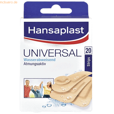 Söhngen Wundpflaster Hansaplast Universal Strips 20 Stück 4 Größen von Söhngen