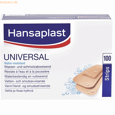 Söhngen Wundpflaster Hansaplast Universal Strips 3,0x7,2cm 100 Stück Söhngen Wundpflaster Hansaplast Universal Strips 3,0x7,2cm 100 Stück von Söhngen