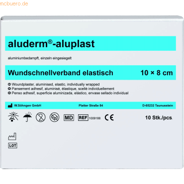 Söhngen Wundpflaster aluderm-aluplast elastisch 1mx8cm von Söhngen