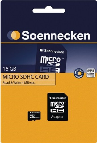 NORDWEST Handel AG Soennecken Speicherkarte 71632 micro SDHC mit Adapter Class 4 16GB von Soennecken